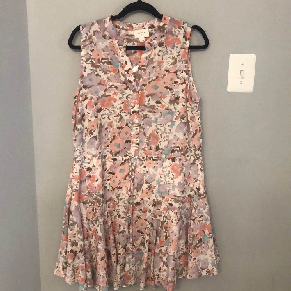 Red Dress Boutique floral Everly Dress Size Large Sleeveless Excellent Condition